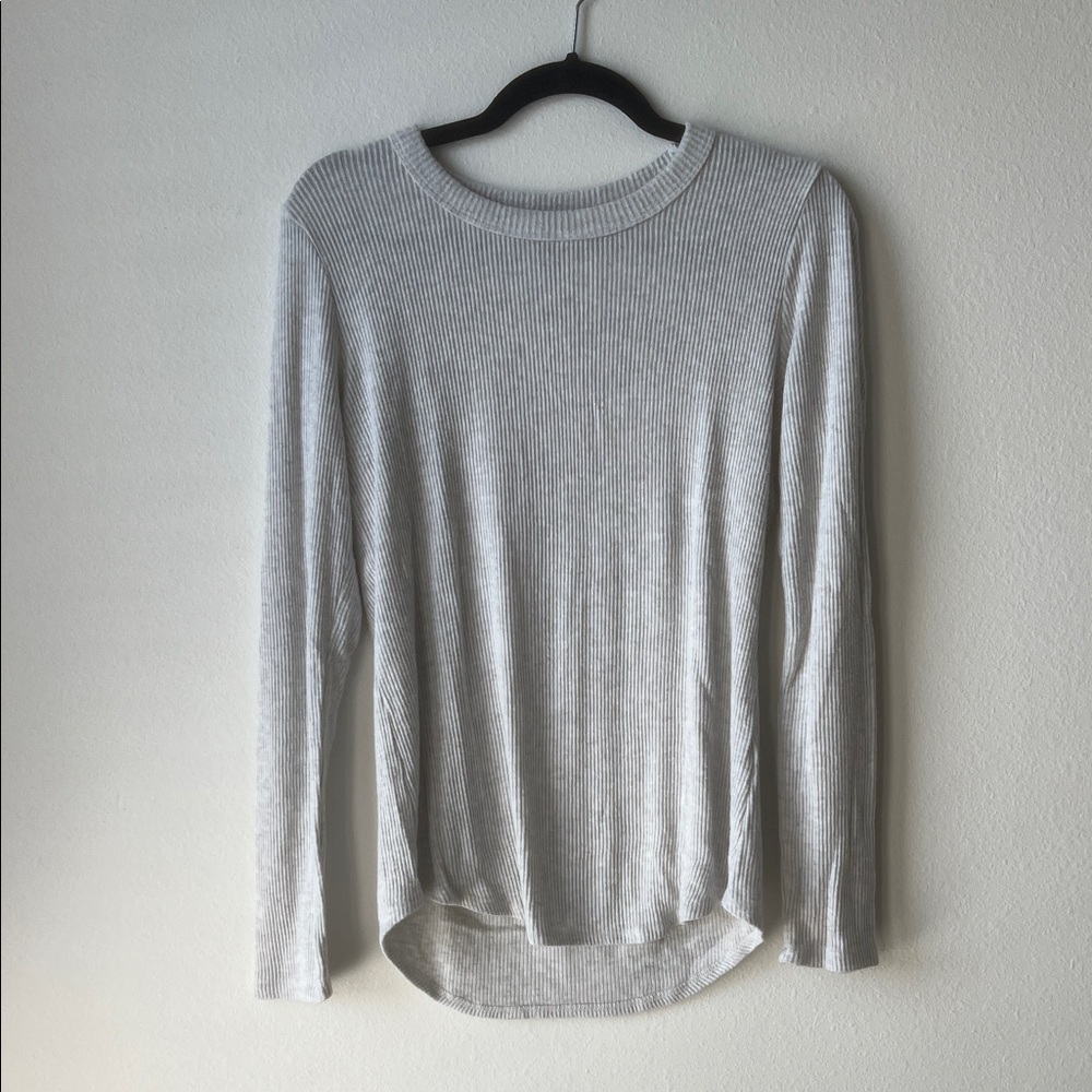Karen Kane Soft Gray Long Sleeve Top